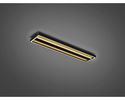 LED-Deckenleuchte "Heloise", Metall/Spaltholz - Schwarz/Braun - 1