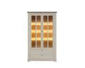 Vitrine "Fernanda" inkl. LED-Beleuchtung, zwei Glastüren - Oak Nelson/Snowy Oak - 6