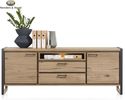 Sideboard "Metalo"  Henders & Hazel  Eiche braun/Metall schwarz 210 cm - braun/schwarz - 1