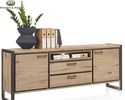 Sideboard "Metalo"  Henders & Hazel  Eiche braun/Metall schwarz 210 cm - braun/schwarz - 2