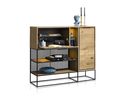 Dressette "City" Henders & Hazel, Railway brown, ca. 140 cm, inkl. LED - Eiche braun - 2
