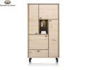 Schrank "Livada" Henders & Hazel Wildeichen Furnier Natur, LED-Beleuchtung - braun/Wildeiche Natur - 1