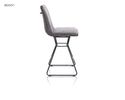 XOOON Tresenstuhl "Arwen" Steelgrey, Kufengestell schwarz, 180 Grad drehbar - Steelgrey - 4