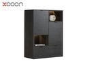 XOOON Highboard "Elements" mit LED-Licht - Schwarz - 2