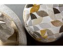 Coco Maison Hocker "Elite", rund, mehrfarbig - Creme - 3