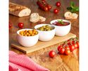 Snackschalen-Set "Basic", 4-tlg., Porzellan/Bambus - weiß/Bambus - 2