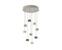 Musterring LED-Pendelleuchte "Cannon", 9-flammig - Schwarz/Grau/Peach - 1