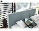 Boxspring Polsterbett "Delphi" Musterring, eisblau, Bettkasten,  180 x 200 cm - eisblau - 3