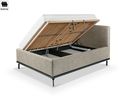 Boxspring Polsterbett "Delphi" Musterring, hellgrau, Bettkasten,  140 x 200 cm - hellgrau - 8
