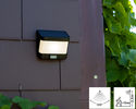 LED-Solarwandleuchte mit Dimmschalter und Sensor - Mattschwarz - 2