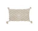 Roomio Kissenhülle No. 9406, vorderseitig getuftet, mit Quasten - Beige - 1