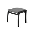 Hocker "Sondrino", outdoor, ca. 60x47x45 cm - Silber/Schwarz - 1