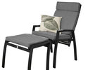 Hocker "Sondrino", outdoor, ca. 60x47x45 cm - Silber/Schwarz - 3