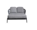 Interliving Doppelliege 7013 aus Rope-Geflecht - Anthrazit - 1