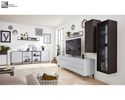 Interliving 2107 Anbauwand, ca. 256x203 cm - Hellgrau / Quarzgrau / Schwarz - 1