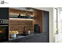 Interliving Küche 3055, Schwarz softmatt, Sierra Eiche Nachbildung - Schwarz/Braun - 3