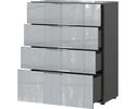 Kommode "Göteborg", 4 Schubkästen - Graphit/Silbergrau - 3
