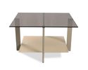 Couchtisch "Minden", ca. 75x35x75cm - braun-cremeweiß - 2