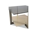 Couchtisch "Minden", ca. 75x35x75cm - braun-cremeweiß - 3
