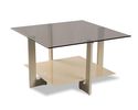 Couchtisch "Minden", ca. 75x35x75cm - braun-cremeweiß - 4