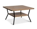 Couchtisch "Malchin", ca. 75/45/75 cm - Braun/Schwarz - 1