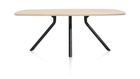 XOOON Arvada, Tisch 160 x 100 cm. - ovale - zentralem Fuß kurz - Beige, Braun - 1