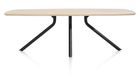XOOON Arvada, Tisch 220 x 110 cm. - ovale - zentralem Fuß lang - Beige, Braun - 1