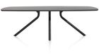 XOOON Arvada, Tisch 250 x 110 cm. - ovale - zentralem Fuß lang - Schwarz - 1
