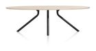 XOOON Arvada, Tisch 250 x 110 cm. - Ellipse - zentralem Fuß lang - Beige, Braun - 1