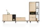 XOOON Elements, Sideboard 240 cm. - 3-Türen + 2-Laden + 5-Nischen + Led -  - 4