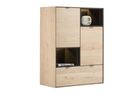 XOOON Elements, Highboard 90 cm. - 2-Türen + 1-Lade + 2-Nischen + Led -  - 2