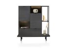 XOOON Elements, Highboard 90 cm. - 2-Türen + 1-Lade + 2-Nischen + Led -  - 3