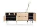 XOOON Elements, Sideboard 210 cm. - 3-Türen + 2-Laden + 3-Nischen + Led inkl. Metallfüße -  - 3