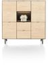 XOOON Elements, Highboard 150 cm - 5-Türen + 2-Laden + 1-Nische + Led inkl. Metallfüße -  - 1