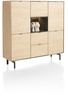 XOOON Elements, Highboard 150 cm - 5-Türen + 2-Laden + 1-Nische + Led inkl. Metallfüße -  - 2