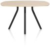 XOOON Arvada, Tresentisch 160 x 100 cm. - oval - Zentralfuss kurz - Beige, Braun - 3