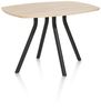 XOOON Arvada, Tresentisch 160 x 100 cm. - oval - Zentralfuss kurz - Beige, Braun - 4