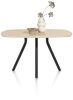 XOOON Arvada, Tresentisch 160 x 100 cm. - oval - Zentralfuss kurz - Beige, Braun - 5