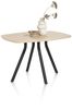 XOOON Arvada, Tresentisch 160 x 100 cm. - oval - Zentralfuss kurz - Beige, Braun - 6