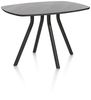 XOOON Arvada, Tresentisch 160 x 100 cm. - oval - Zentralfuss kurz - Schwarz - 2