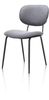 XOOON Lexi, Stuhl - schwarzer Rahmen (ROB) - Stoff Ponti - Schwarz/ Anthrazit, Grau - 2