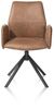 XOOON Franky, Armlehnstuhl - drehbar - Handgriff - Taschenfederkern - Taurus - Braun, Orange - 1