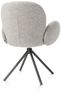 XOOON Jaxon, Armlehnstuhl - Gestell Grafit - drehbar - Stoff Brioni - Kiesel - 3