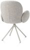 XOOON Jaxon, Armlehnstuhl - Gestell Silk Grey - drehbar - Stoff Brioni - Kiesel - 3