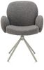 XOOON Jaxon, Armlehnstuhl - Gestell Silk Grey - drehbar - Stoff Brioni - Leber - 1