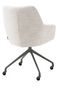 XOOON Mats, Armlehnstuhl - Aluminium Gestell graphit + Rollen - Stoff Luton crème -  - 3