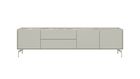 XOOON Noon, Lowboard 210 cm - 3-Tueren + 2-Laden - Deckplatte aus HPL light grey -  - 3