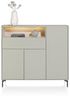 XOOON Noon, Highboard 148 cm - 3-Tueren + 1-Lade + 1-Nische (+ LED) - komplet silk grey -  - 1