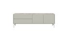 XOOON Noon, Lowboard 170 cm - 2-Tueren + 2-Laden - Deckplatte aus HPL light grey -  - 3