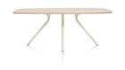 XOOON Arvada, Tisch 160 x 100 cm. - ovale - zentralem Fuß Nebbia - Beige, Braun - 1